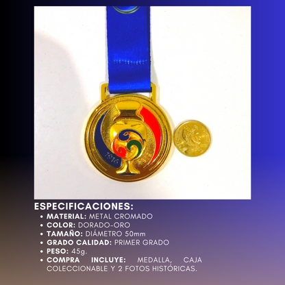 Medalla Campeón Copa América Centenario 2016 (Chile 🇨🇱) - Sin caja.