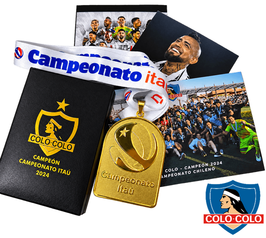 Medalla Campeón 2024 COLO COLO. (Medalla + Caja + 2 Fotos + 1  FotoBook).