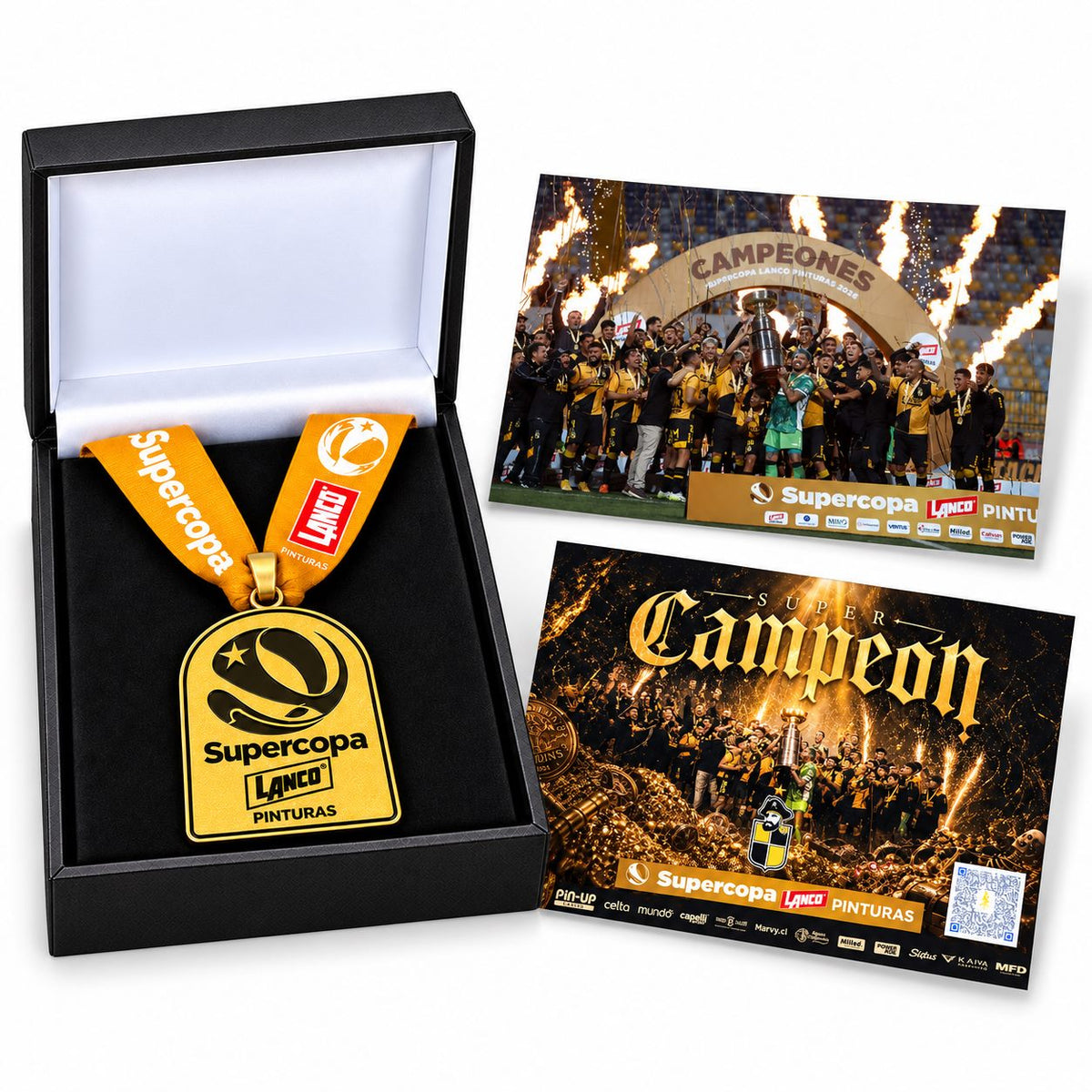 1.Medalla Supercopa Fútbol Chileno  (Medalla + Caja + 2 Fotos + 1  FotoBook).