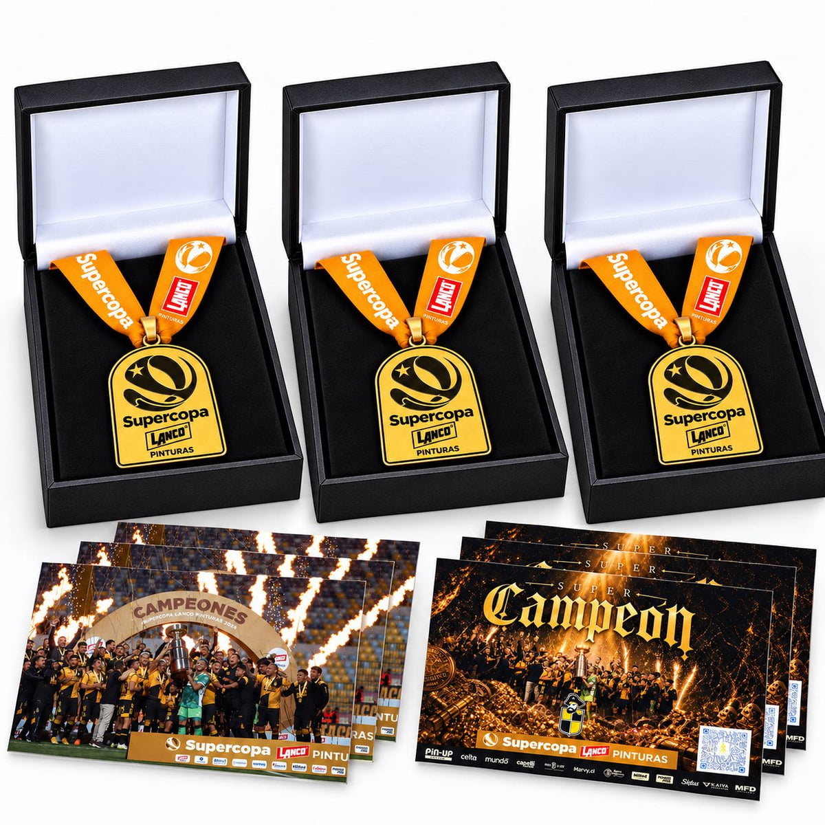 1.Medalla Supercopa Fútbol Chileno  (Medalla + Caja + 2 Fotos + 1  FotoBook).