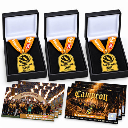 1.Medalla Supercopa Fútbol Chileno  (Medalla + Caja + 2 Fotos + 1  FotoBook).